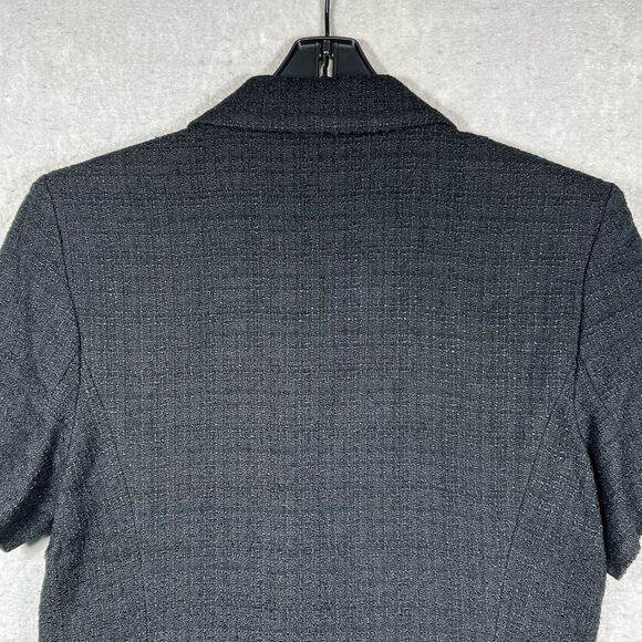 SANDRO Short Coat Mini Dress Pleated H20ROSSA Tweed BLACK US 8/ FR 40 $445 NEW! - Picture 8 of 15